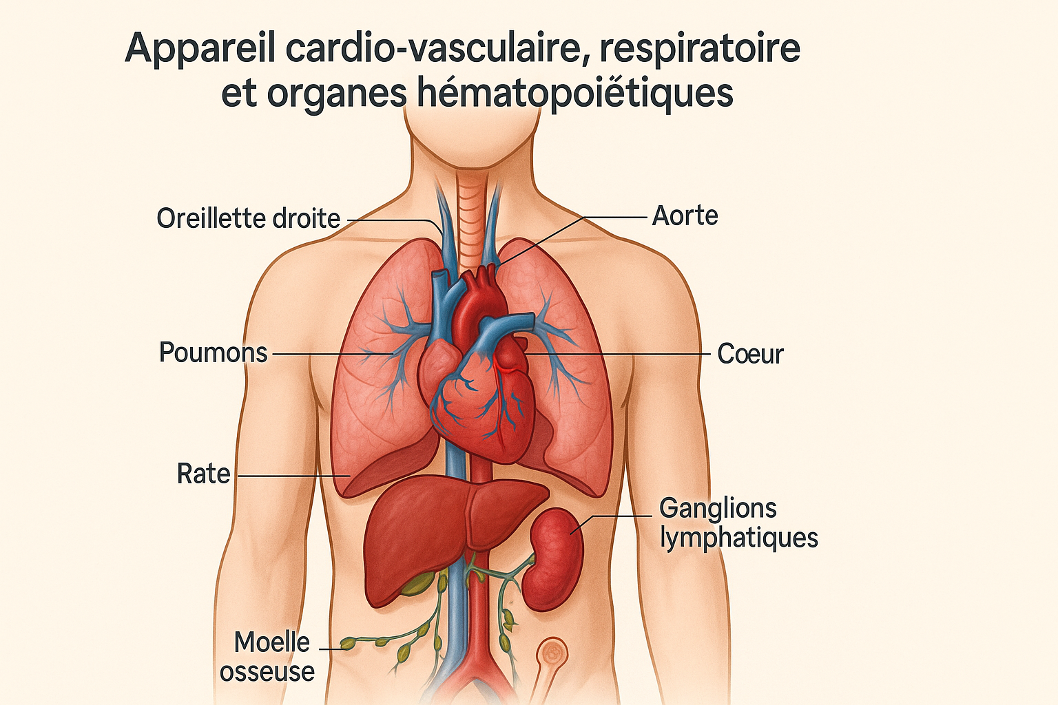 Appareil cardio-vasculaire,respiratoire et organes hématopoiétiques